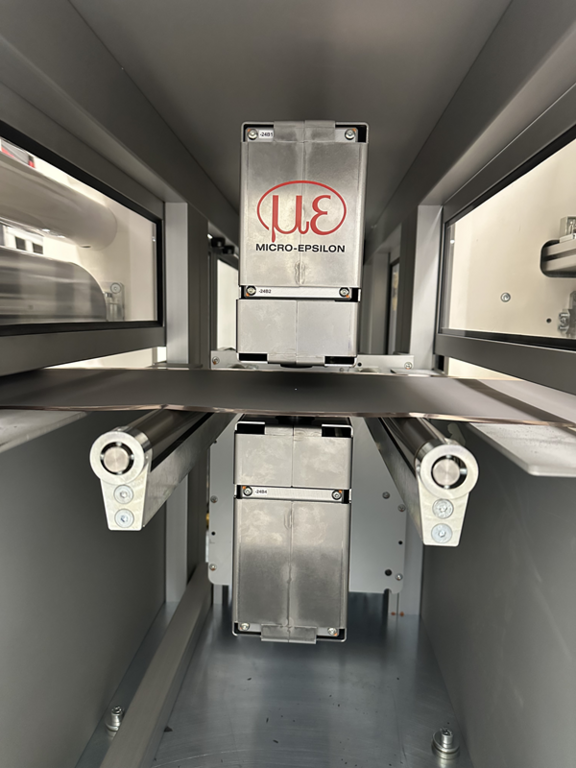A twin track thicknessCONTROL measuring anode material