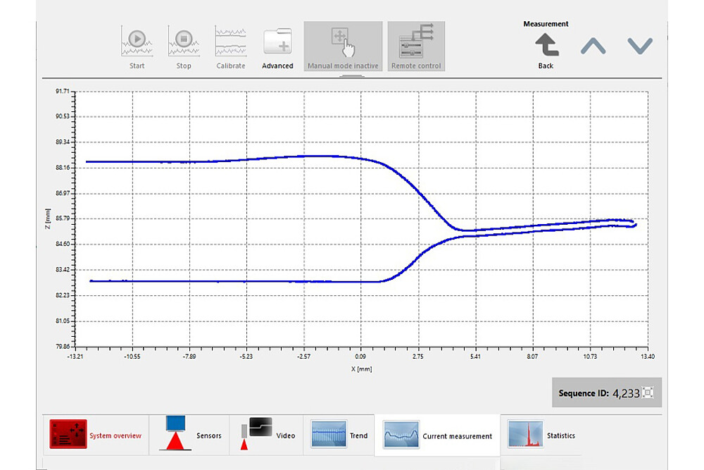 Messung thicknessGAUGE 3D