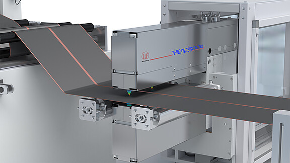 Production line with thicknessCONTROL system in position