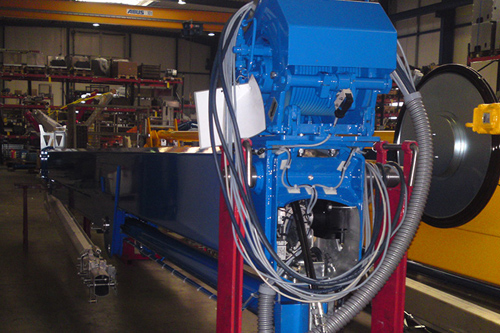 Messung Auslegerlänge von Mobilkränen  